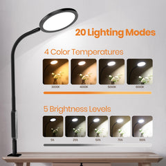 LASTAR strong clamp and desk-lamp option secure light on any surface.