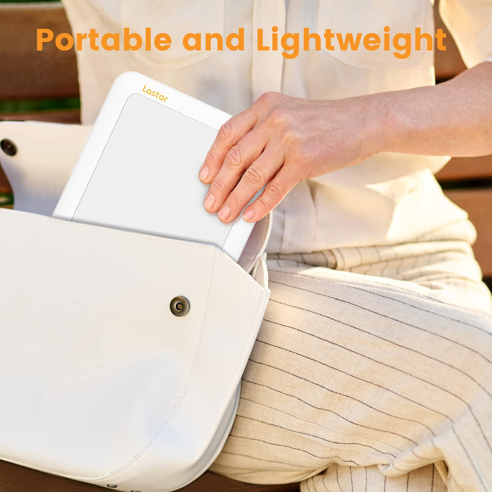 LASTAR Sun Lamp on desk or wall for space-saving versatility.