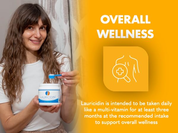 Lauricidin gluten-free badge for sensitive, allergy-conscious use.