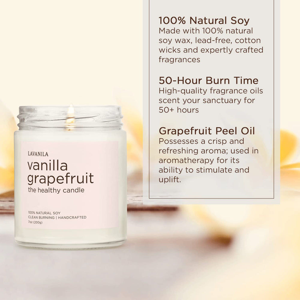 Lavanila handcrafted candle showcasing artisan quality and packaging.