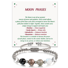LAVEIR Moon Phase Bracelet with moonstone for balance and elegance