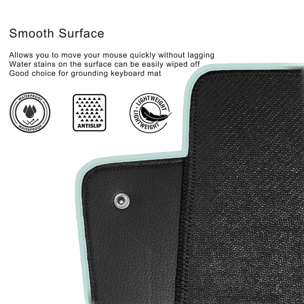 LAXVAPIU grounding mat non slip back keeps placement stable during use