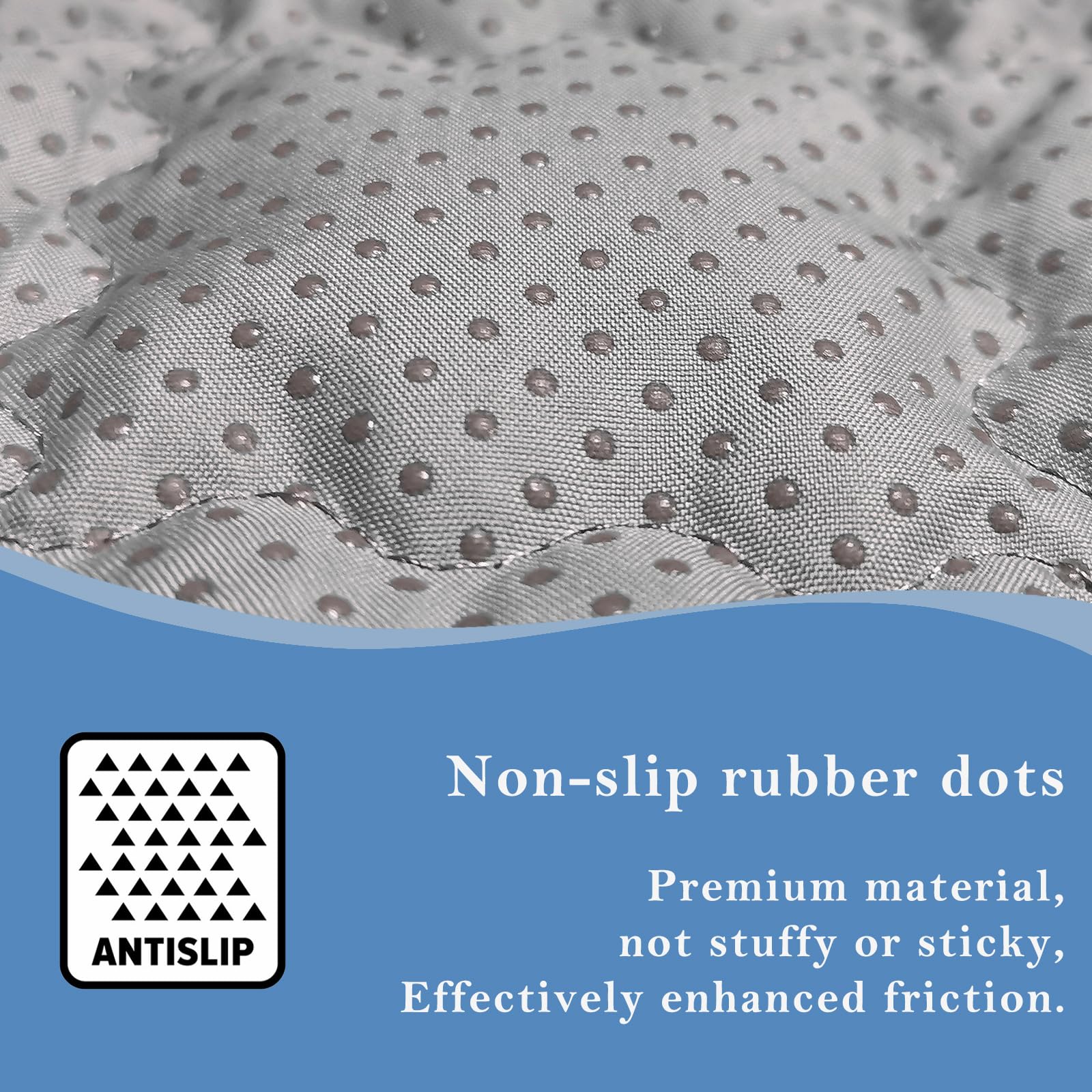LAXVAPIU grounding mat back with non-slip dots for secure placement.