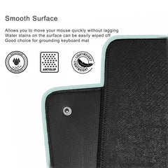 LAXVAPIU grounding mat non slip back keeps placement stable during use
