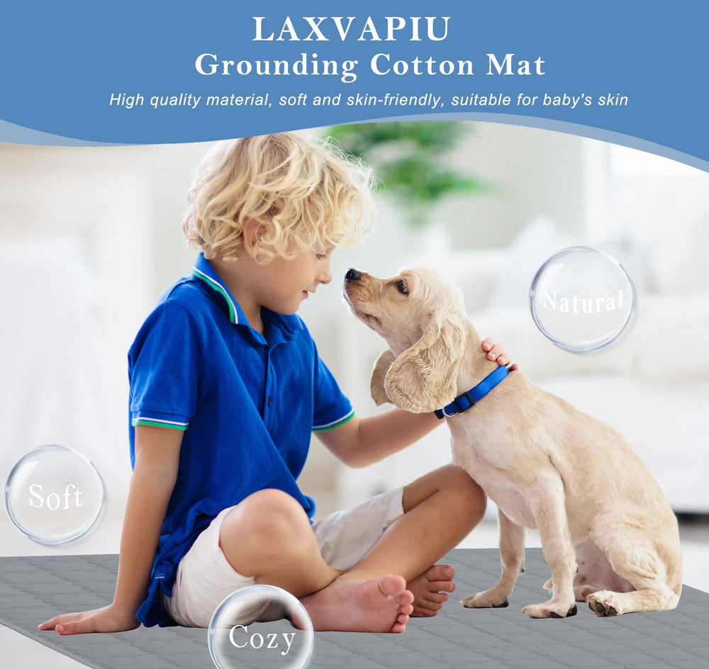 LAXVAPIU grounding mat is portable and lightweight for travel or sofa use.