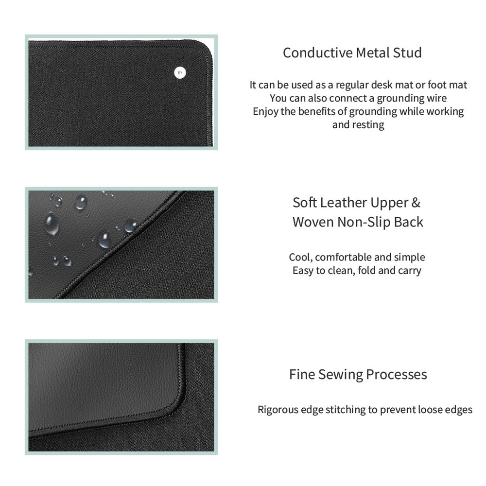 LAXVAPIU PU leather top detail emphasizes soft touch and easy cleaning