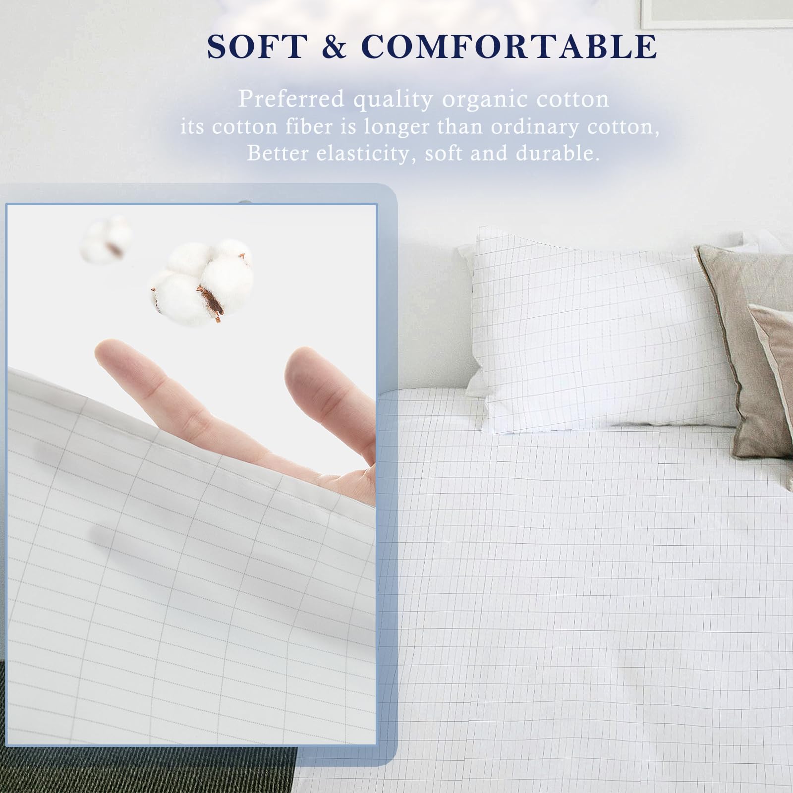 LAXVAPIU grounding sheet in a calm bedroom creates a serene sleep environment