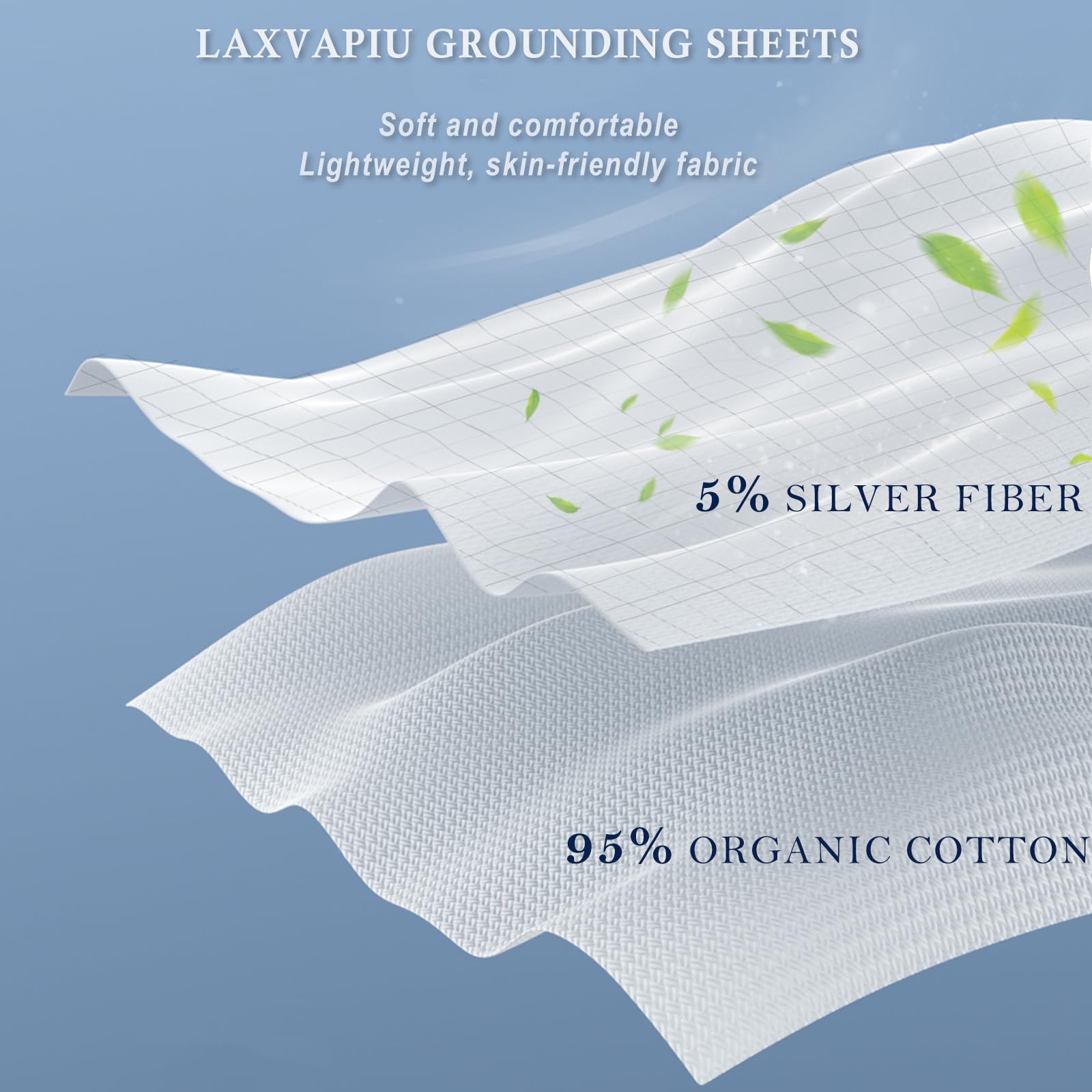 LAXVAPIU grounding sheet shows organic cotton weave for breathable comfort