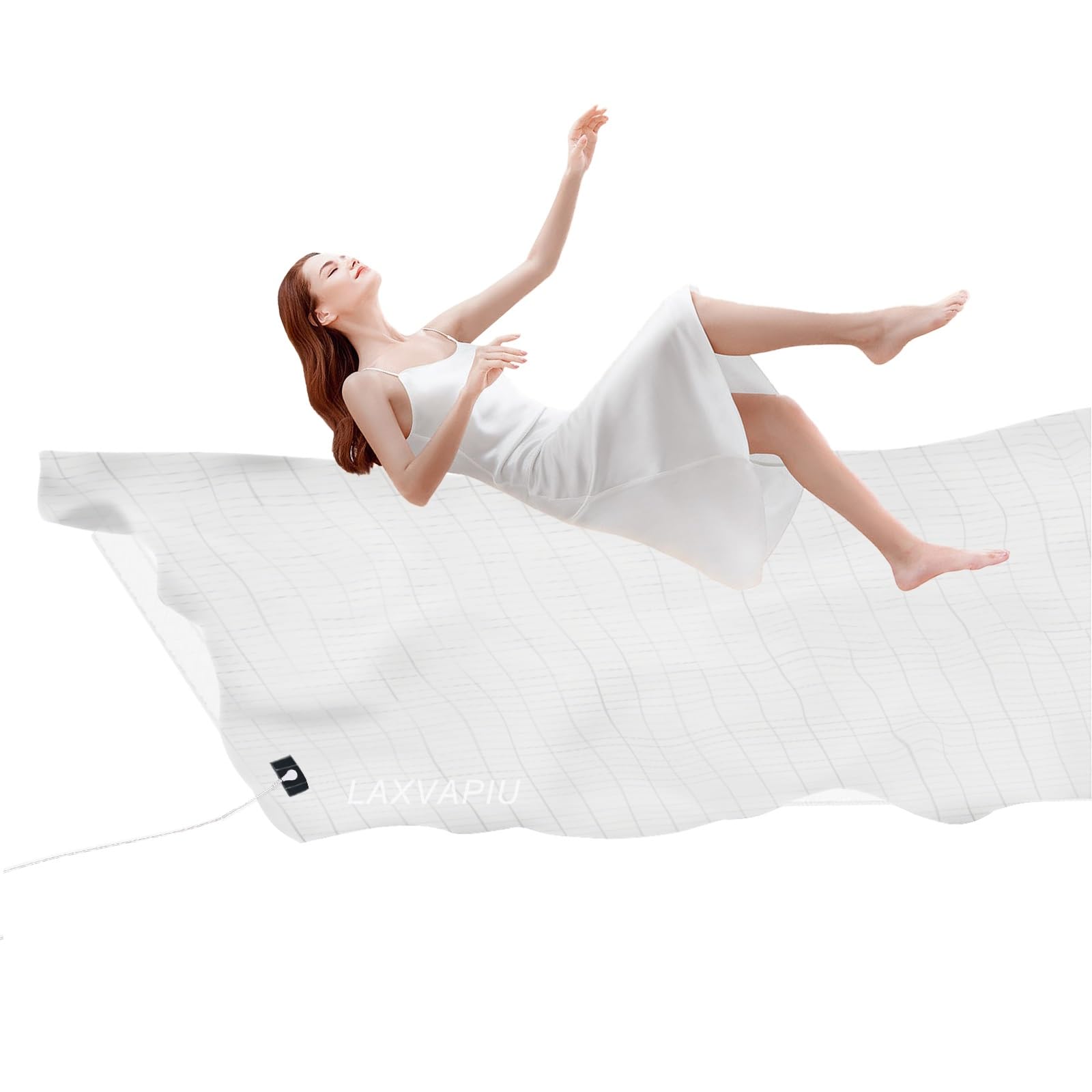 LAXVAPIU grounding sheet closeup of soft silver fiber for restful sleep