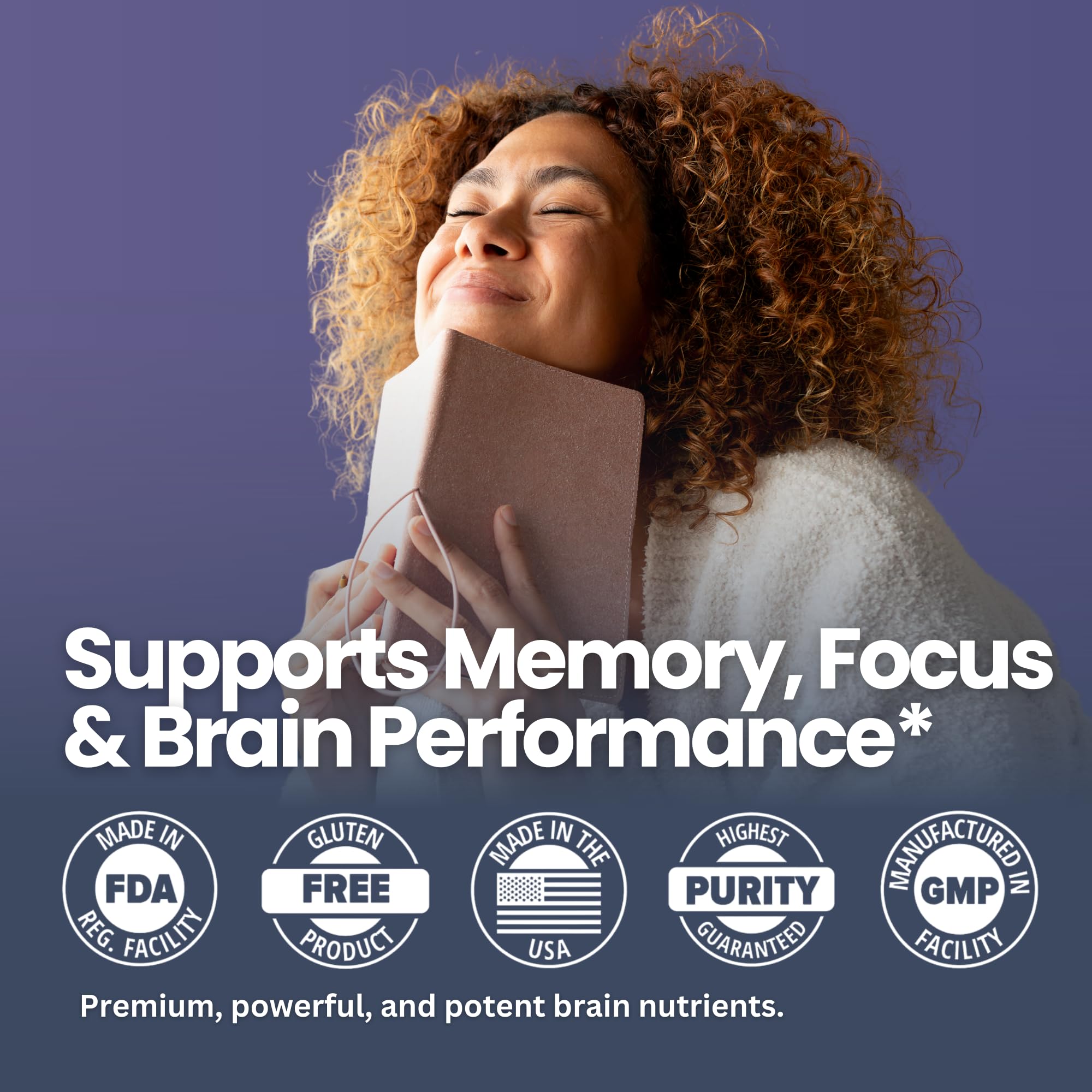 Layer Origin Brain Performance capsule close-up emphasizing phosphatidylserine for daily focus.