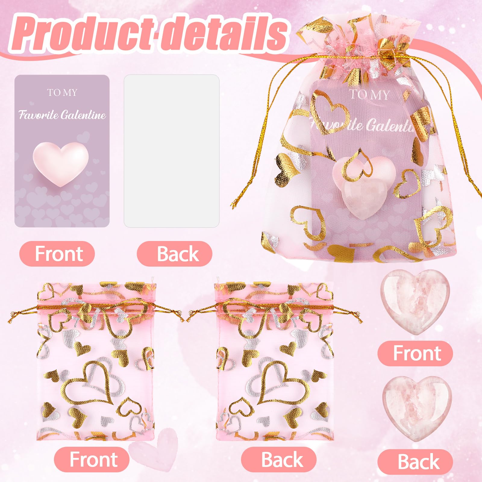 Layhit pink worry stone pack for calm mindful moments