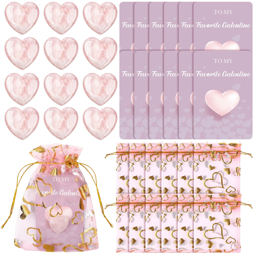 Layhit pink crystal heart stone ready for gifting and relaxation rituals.