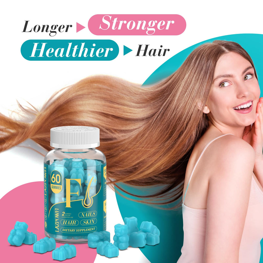 Lazpowfi Biotin Gummies glow skin effect in a natural setting