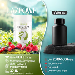Lazpowfi bottle with pour demonstrates easy daily dosing