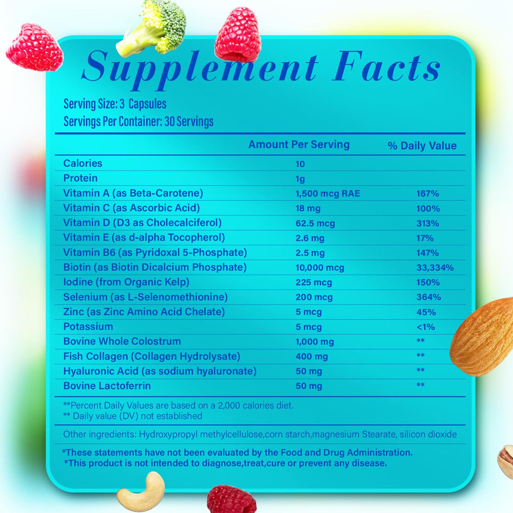 Lazpowfi Bovine lactoferrin capsule closeup suggesting nutrient rich immune friendly benefits