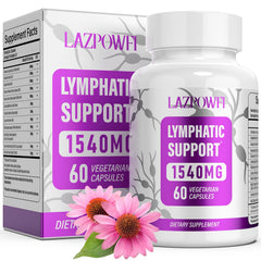 Lazpowfi Lymphatic Drainage bottle front view supports daily wellness routines.