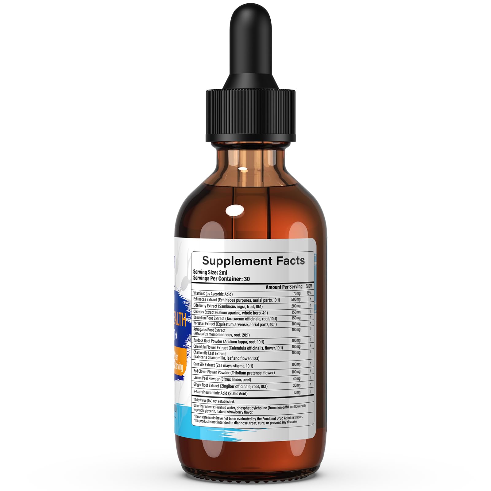 Lazpowfi non-GMO formula bottle emphasizing clean ingredients