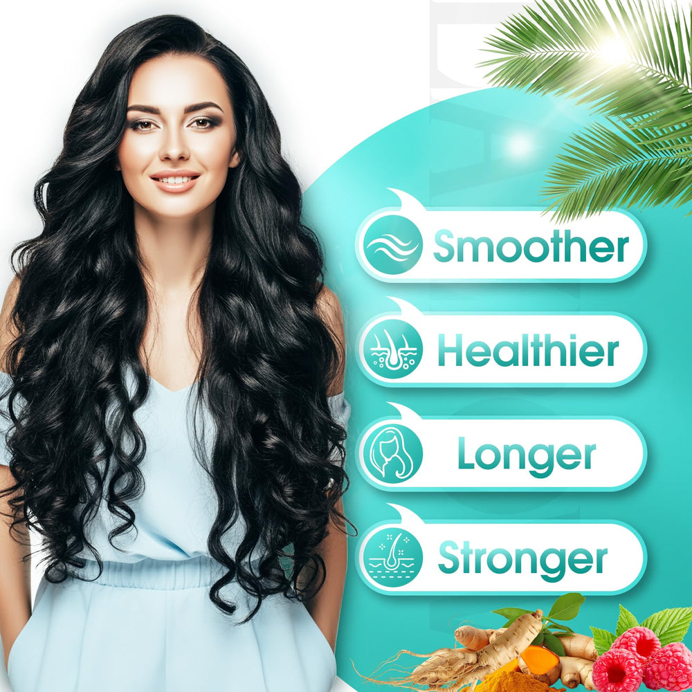 Lazpowfi packaging in hand communicates premium vitamins for hair and nails.