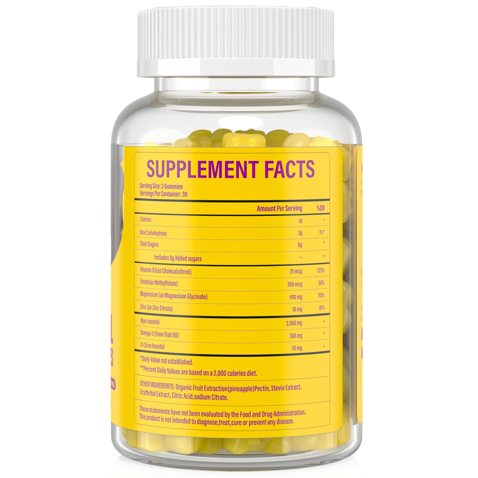 Lazpowfi PCOS-cycle support kit bottle showcases comprehensive ingredients