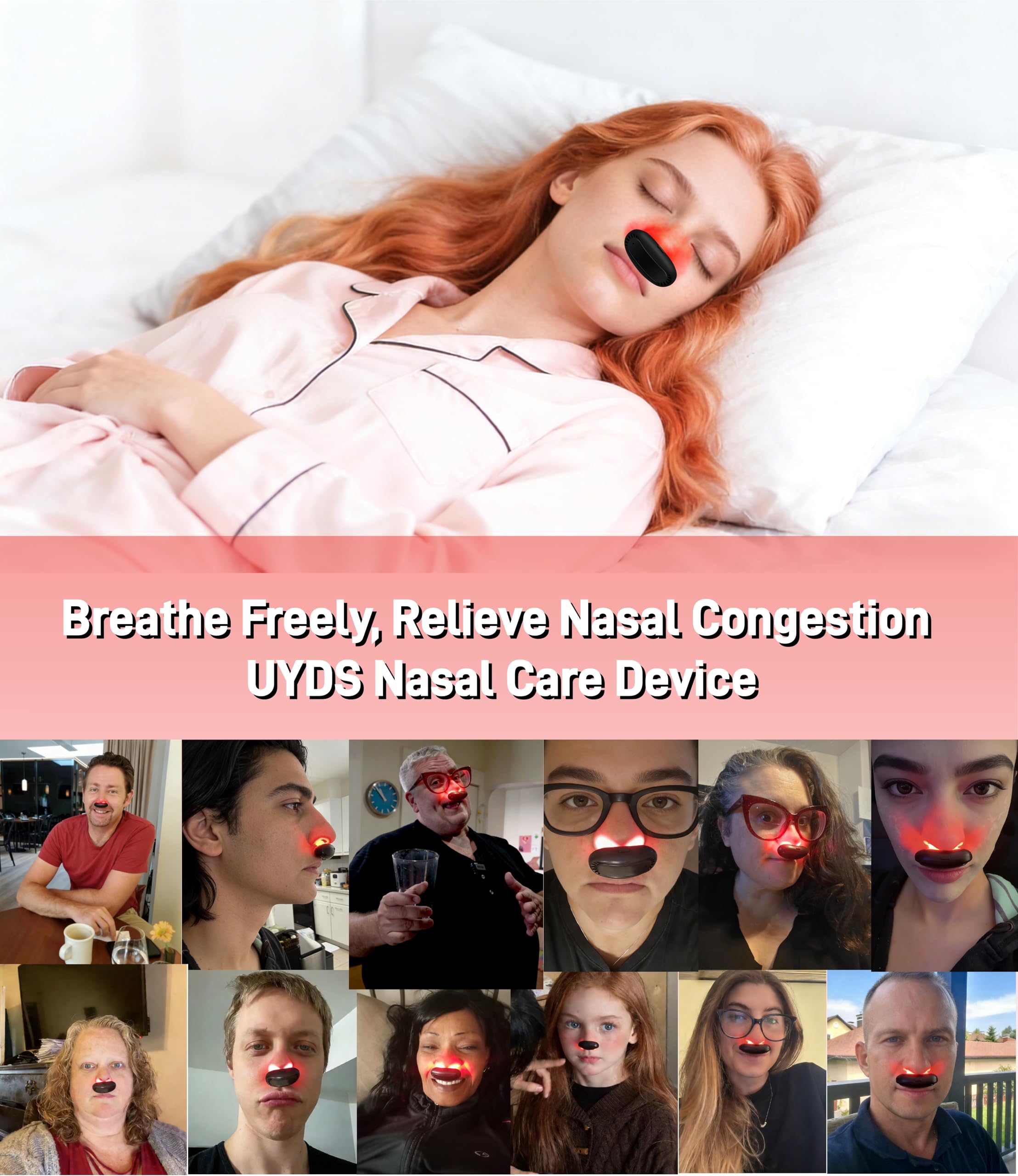LCWIU red light nasal therapy device controls for quick mode changes