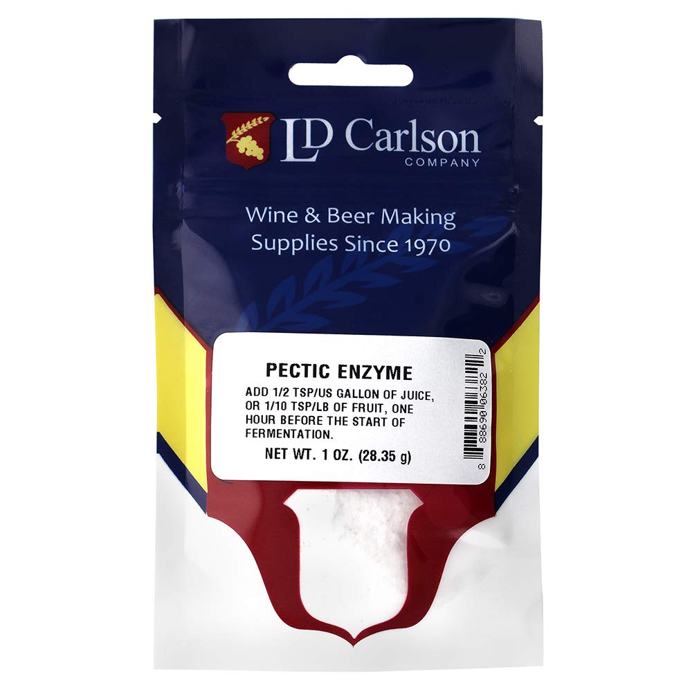 LD Carlson Pectic Enzyme 1 oz packaging for easy must treatment
