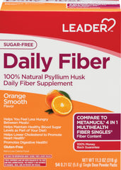 Leader Psyllium Husk Powder bottle on the kitchen counter for daily digestive support