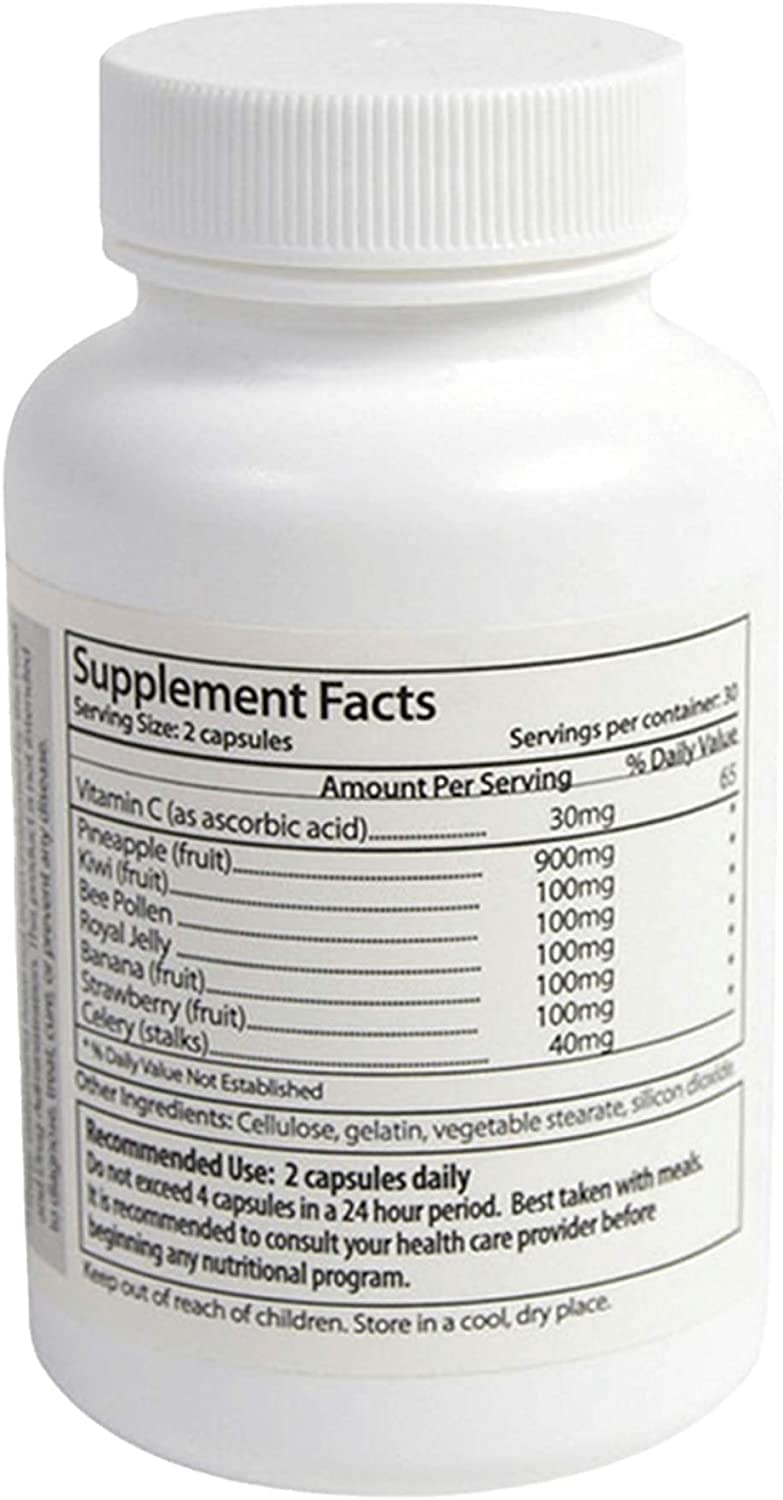 Leading Edge Health Semenhance box with citrus fruits suggests fruity flavor enhancement.