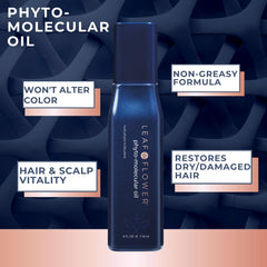 Leaf & Flower Phyto-Molecular Oil applied to hair demonstrates easy styling without buildup.