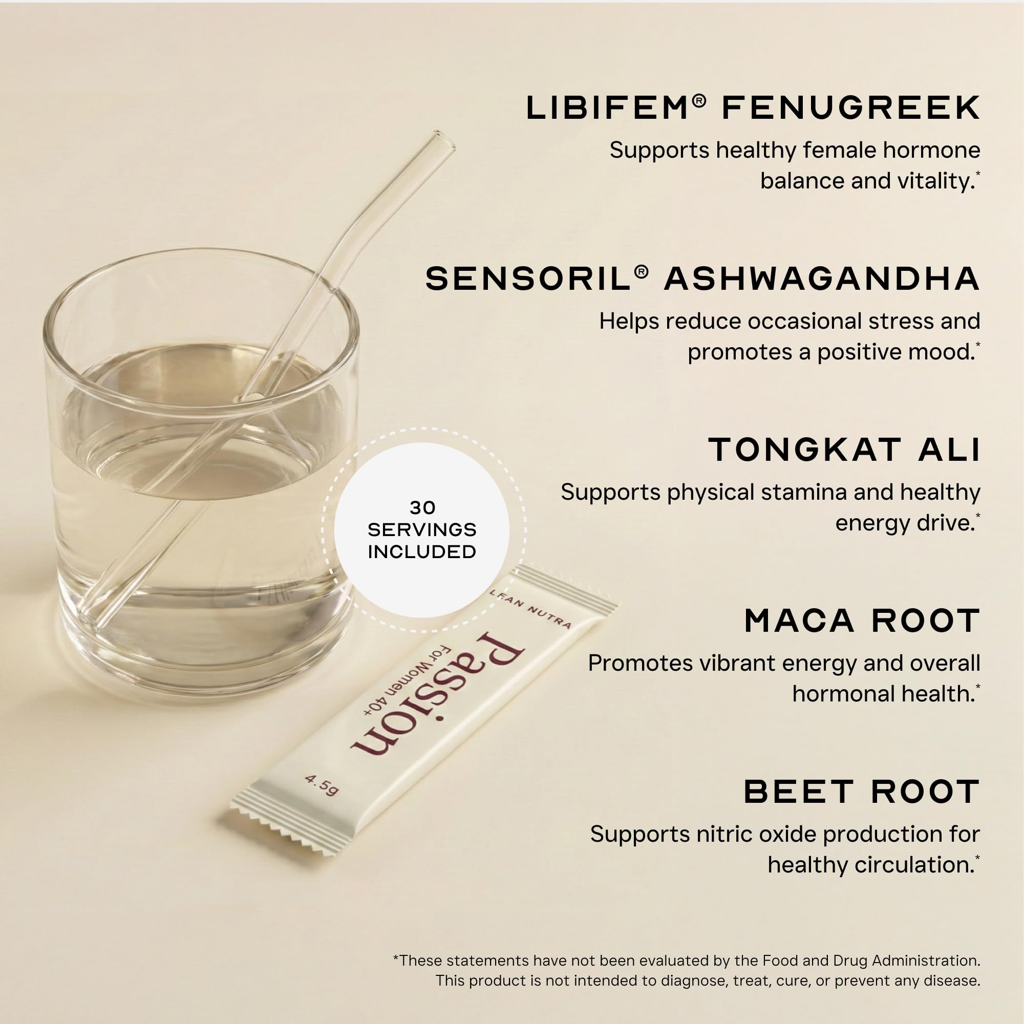 Lean Nutra Passion berry citrus flavor in a glass for pleasant daily wellness