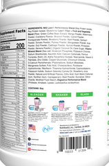 Lean1 energy-boosting bottle with green coffee bean extract on a kitchen counter.