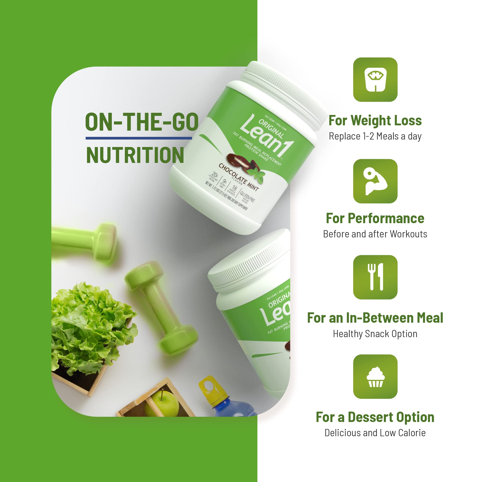 LEAN1 Green Coffee Bean Extract visual highlights energy-boosting ingredients