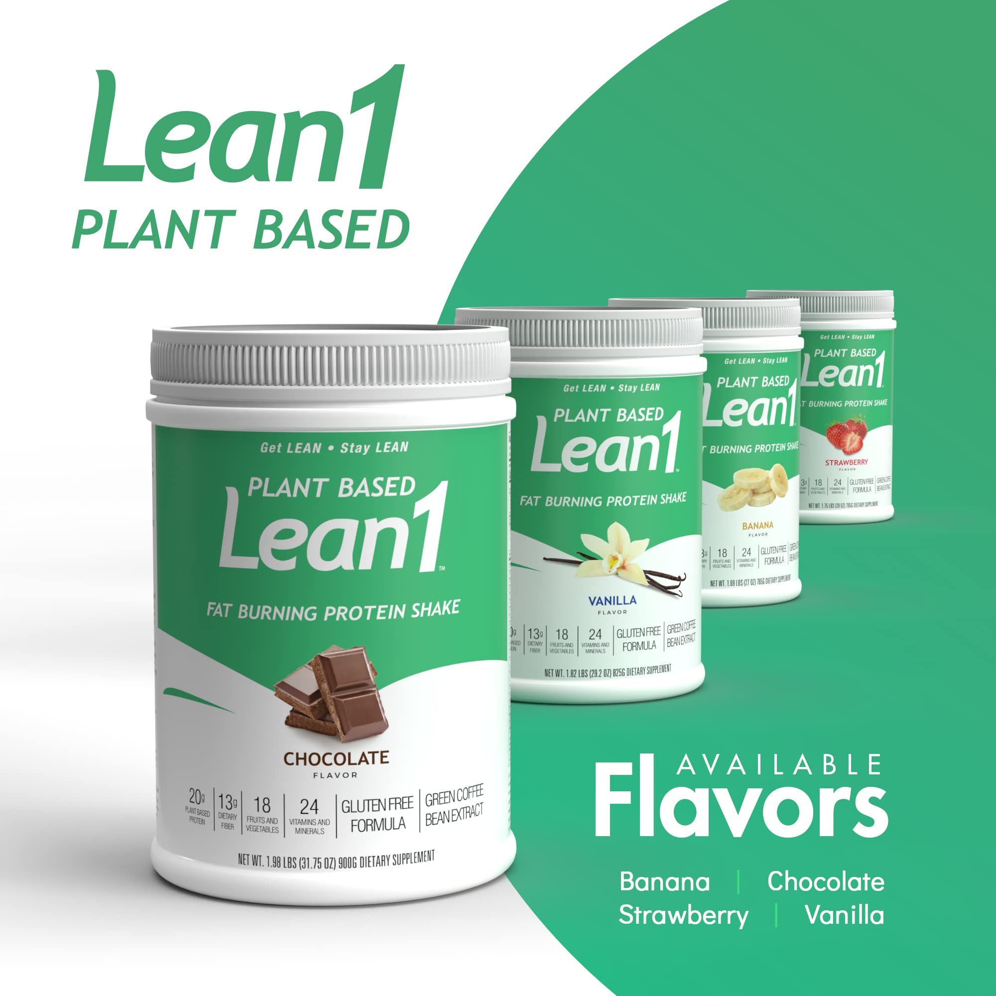 LEAN1 green tea extract capsules emphasizing metabolism support.