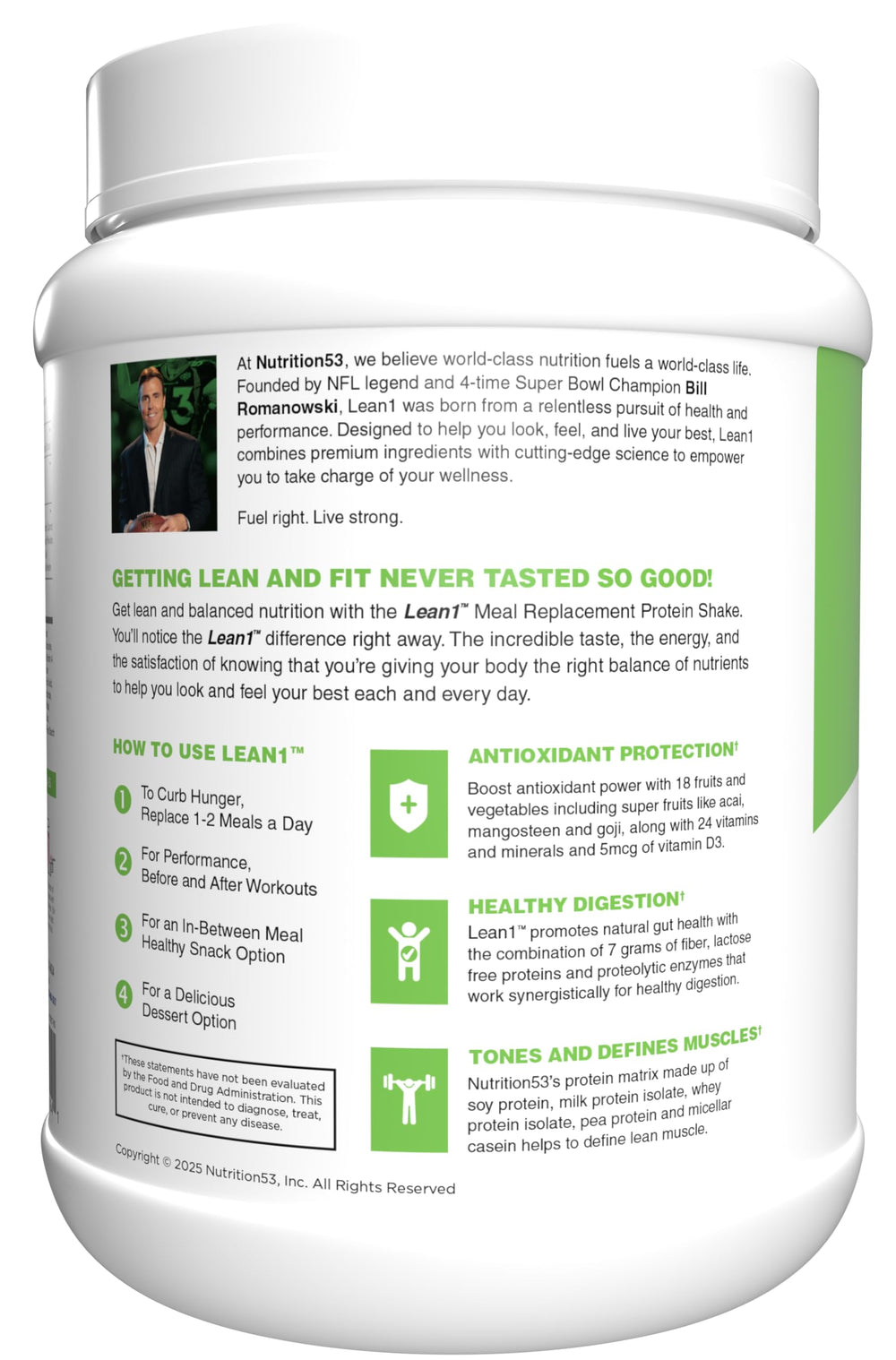 LEAN1 strawberry shake served as a tasty snack or post-workout treat.