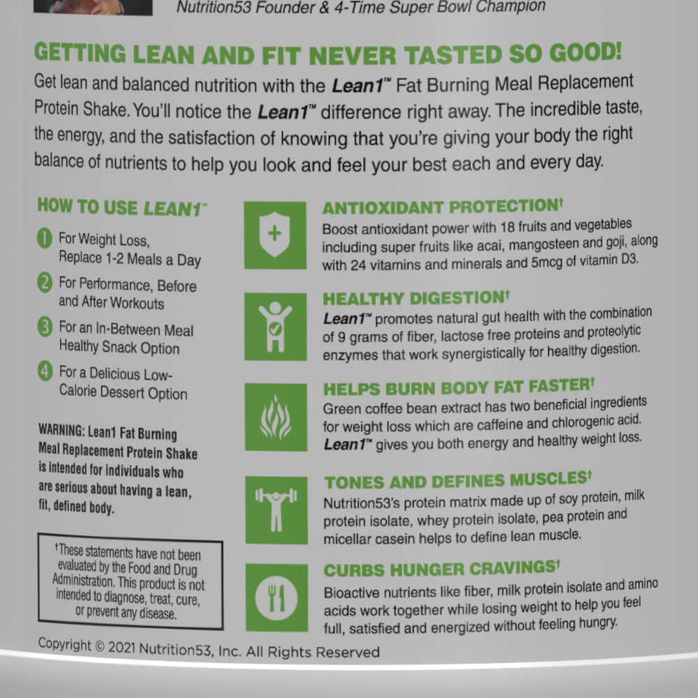 LEAN1 vanilla morning routine setup for quick nutrition.