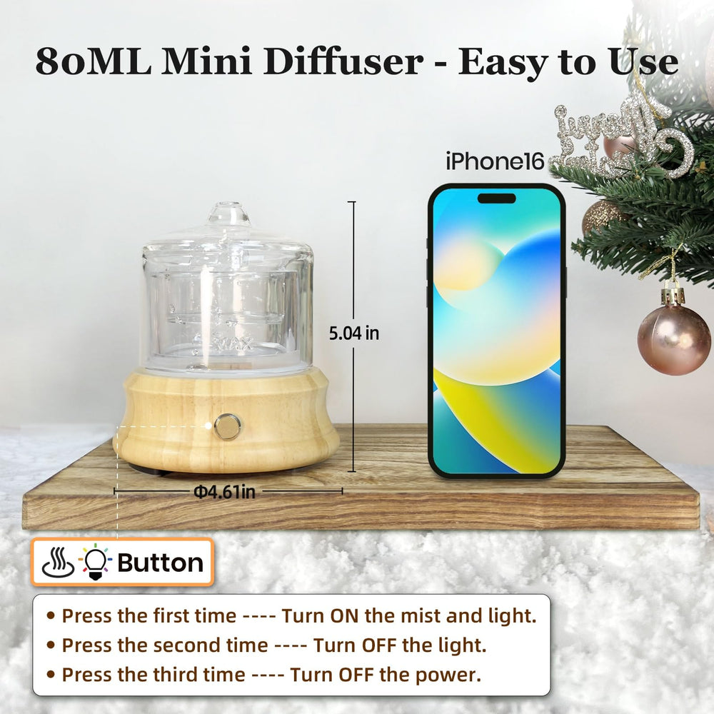 Lecdura compact 80ml diffuser fits small spaces like desks