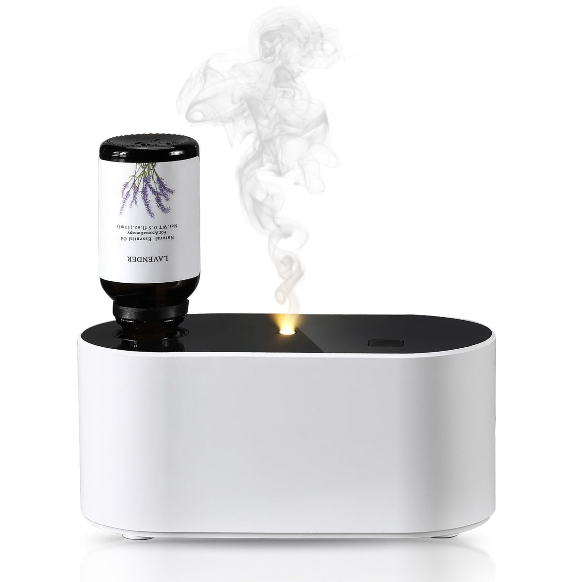 Lecdura waterless diffuser mostrando modo de niebla intermitente para aroma continuo