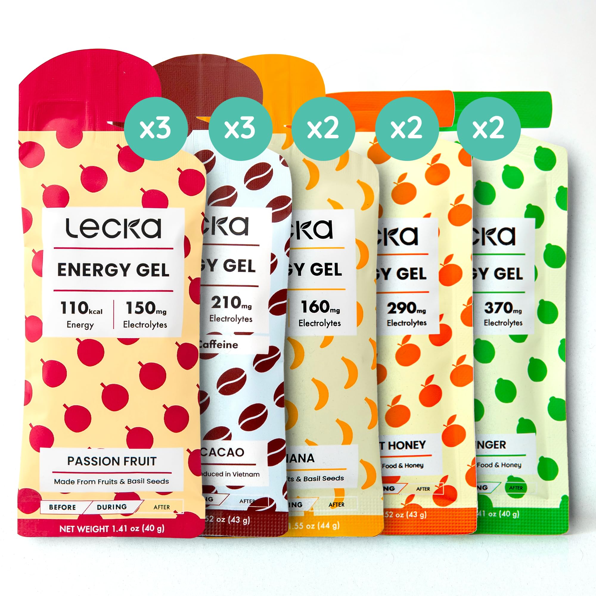 Lecka Energy Gel banana-passion-fruit for natural energy during endurance runs.
