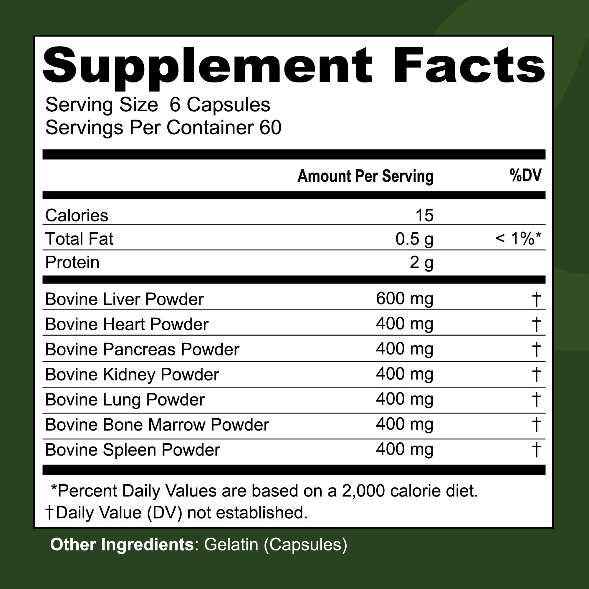 Left Coast Performance Beef Organ Complex capsules close-up showing easy daily supplementation.