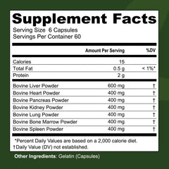 Left Coast Performance Beef Organ Complex capsules close-up showing easy daily supplementation.