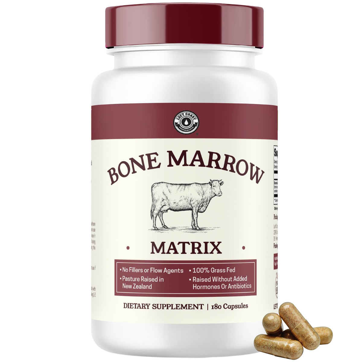 Left Coast Performance bone marrow capsules bottle for daily joint support