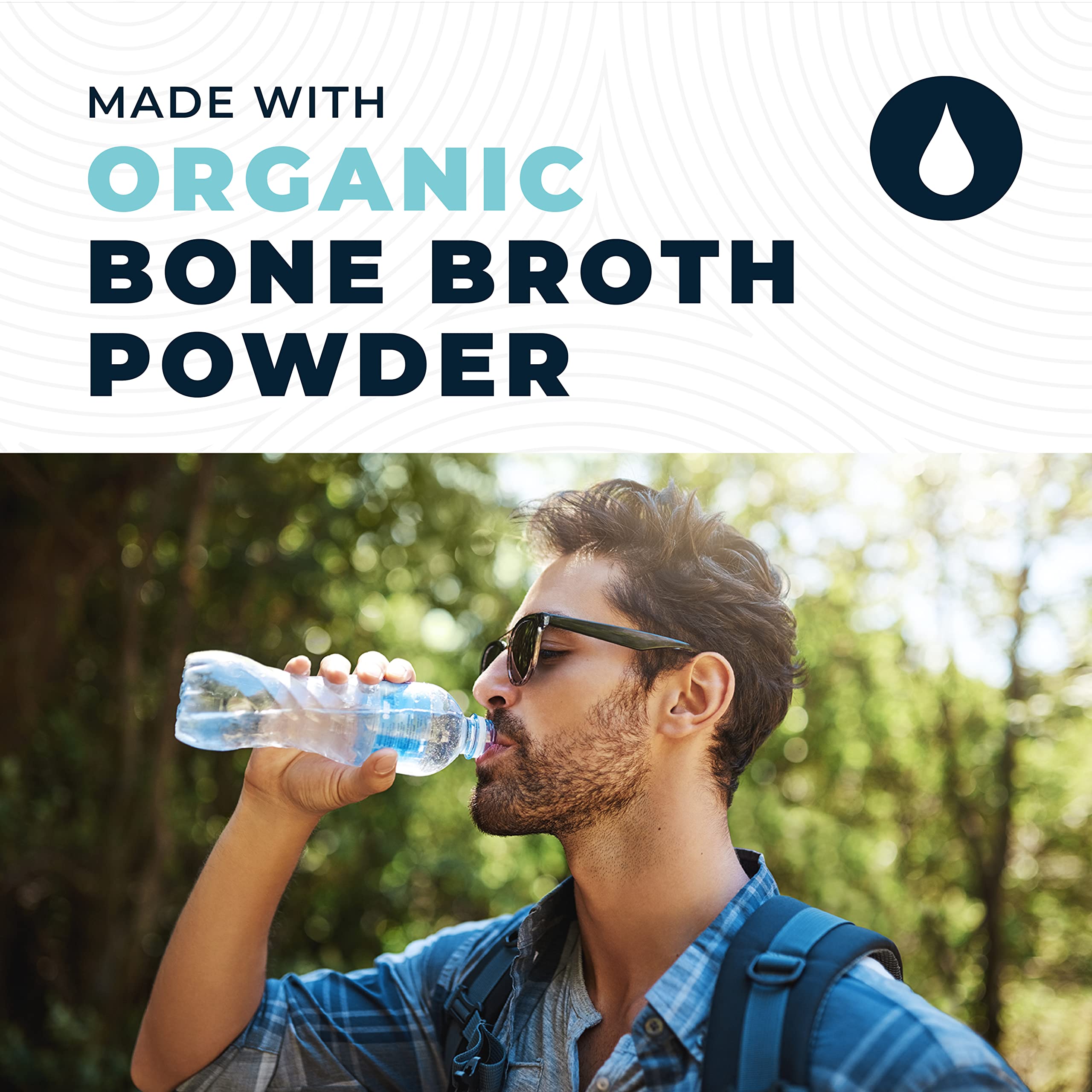 Left Coast Performance capsules poured into water show easy, on-the-go daily use.