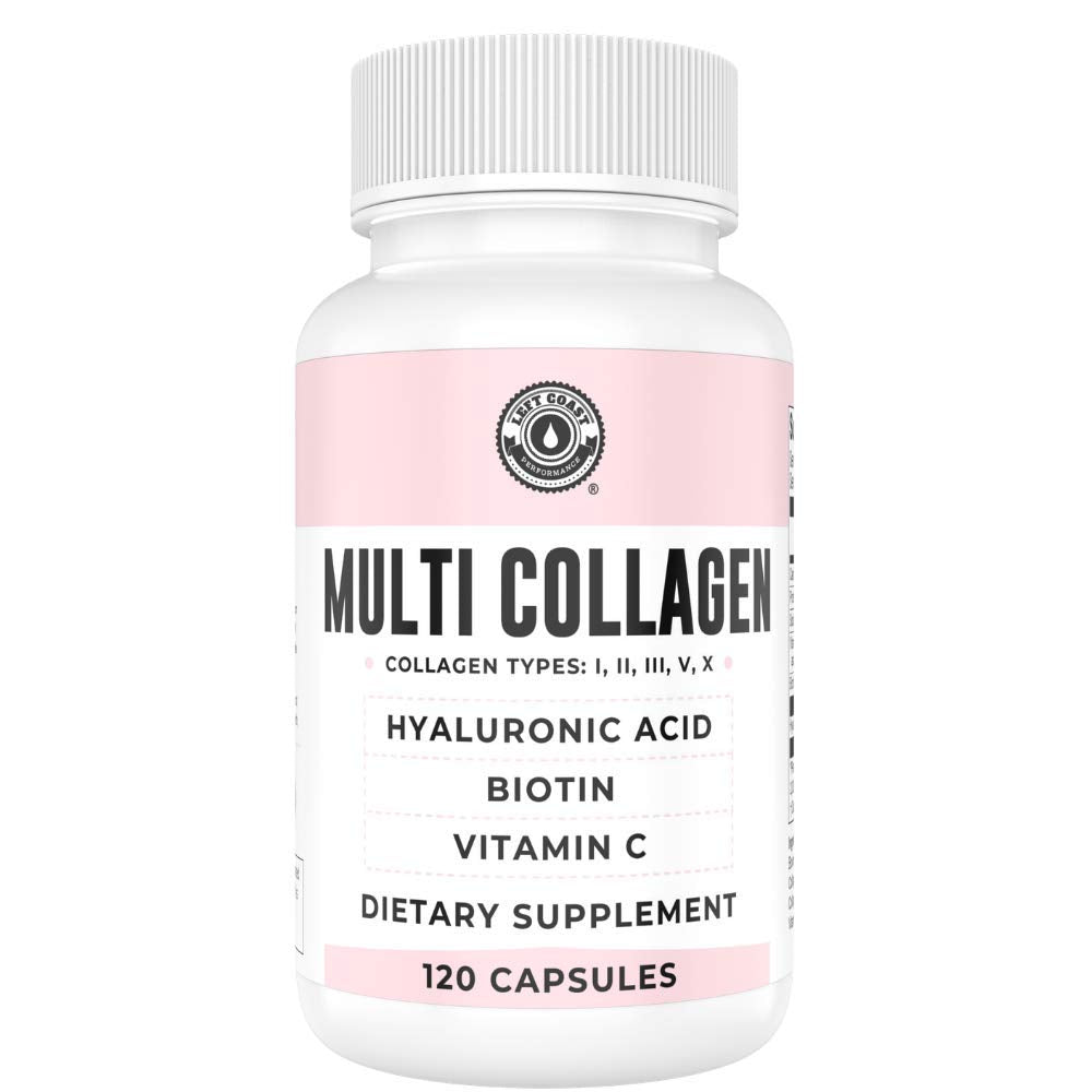 Left Coast Performance collagen bottle closeup highlighting hydrolyzed peptides for skin and joints