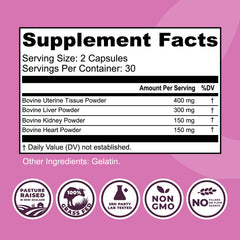 Left Coast Performance grass-fed New Zealand organs close-up highlights vitamins for daily wellness.