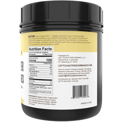 Left Coast Performance keto coffee creamer vanilla pour adds dairy-free creaminess.