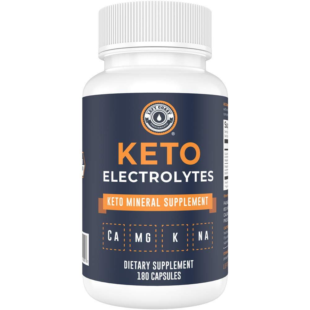 Left Coast Performance Keto Electrolyte supplement bottle front view for hydration support