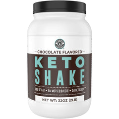 Left Coast Performance Keto Shake chocolate bottle pour highlights rich flavor