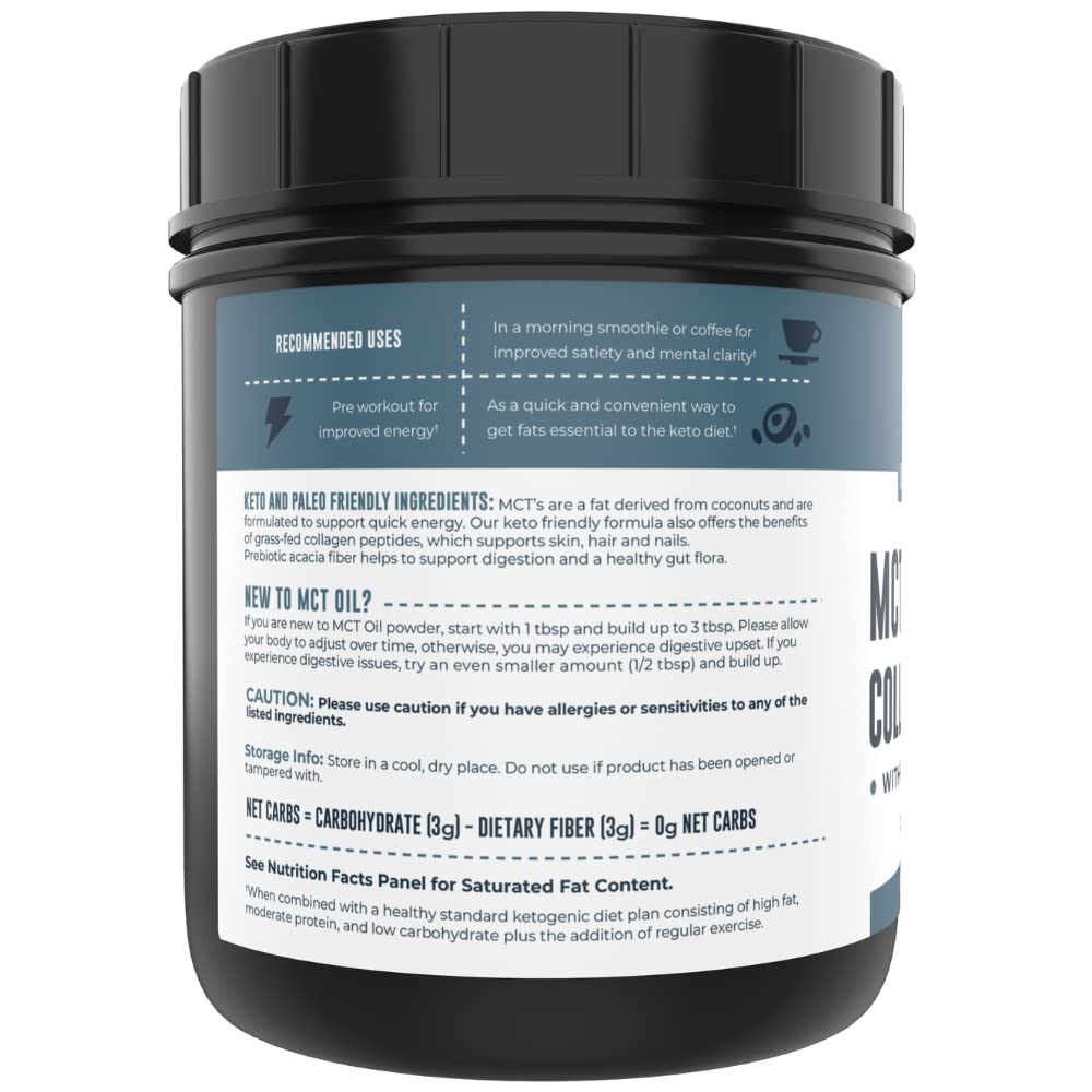 Left Coast Performance MCT Oil Powder keto creamer option for low-carb meals.