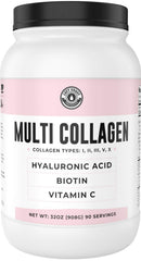 Left Coast Performance multi collagen bottle front for daily hair, skin and nail support