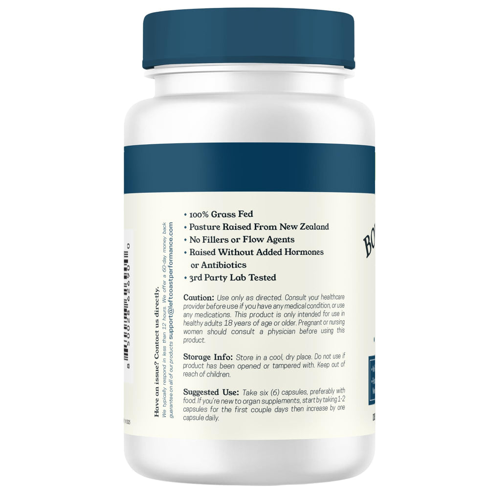 Left Coast Performance taste-free capsules for easy daily convenience.