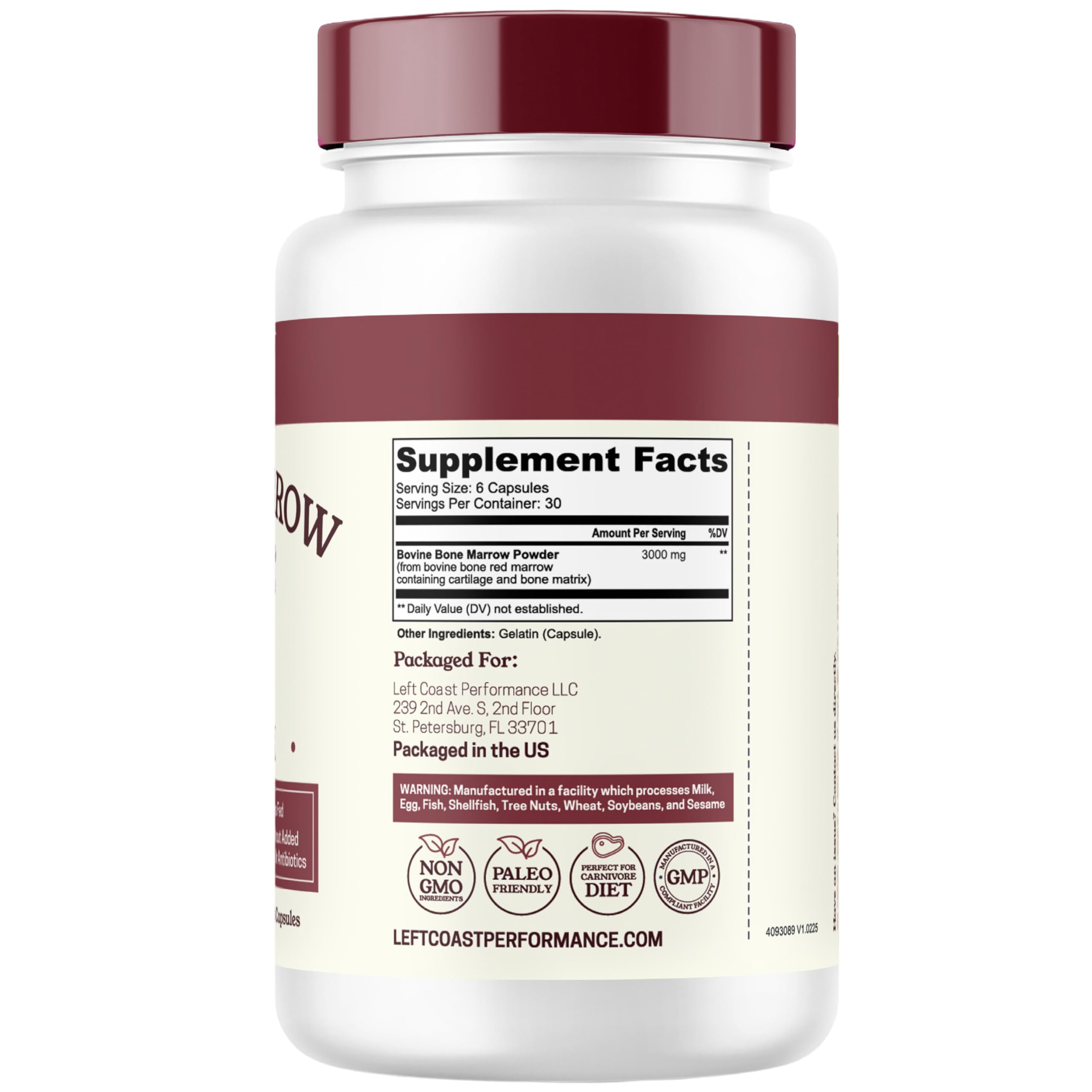 Taste-free capsules from Left Coast Performance for convenient daily use